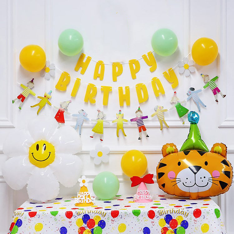 Koop nu de Leo’s Party Tijger en Madeliefje Verjaardag ballonnen Set - Verjaardag versiering - Feestversiering - Verjaardag Decoratie - Feestpakket  van BirthdayDecorations.nl