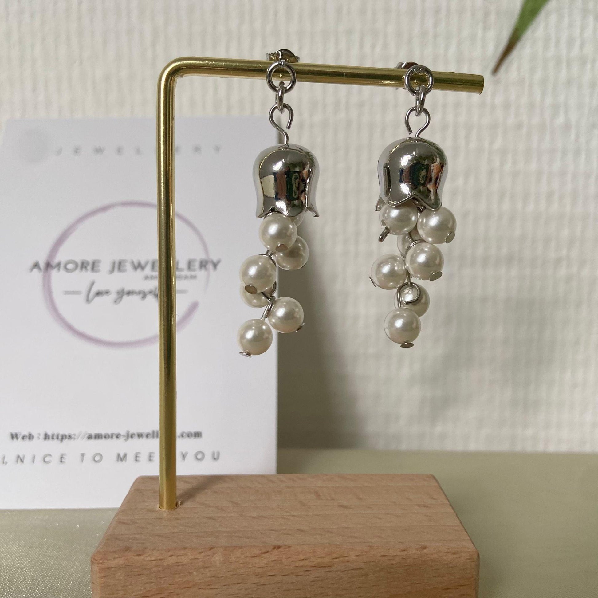 Buy now the beautiful Pearl Drops Earrings from Amore Jewellery