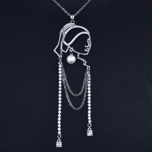 Buy now the beautiful Girl with the Pearl Necklace set from Amore Jewellery